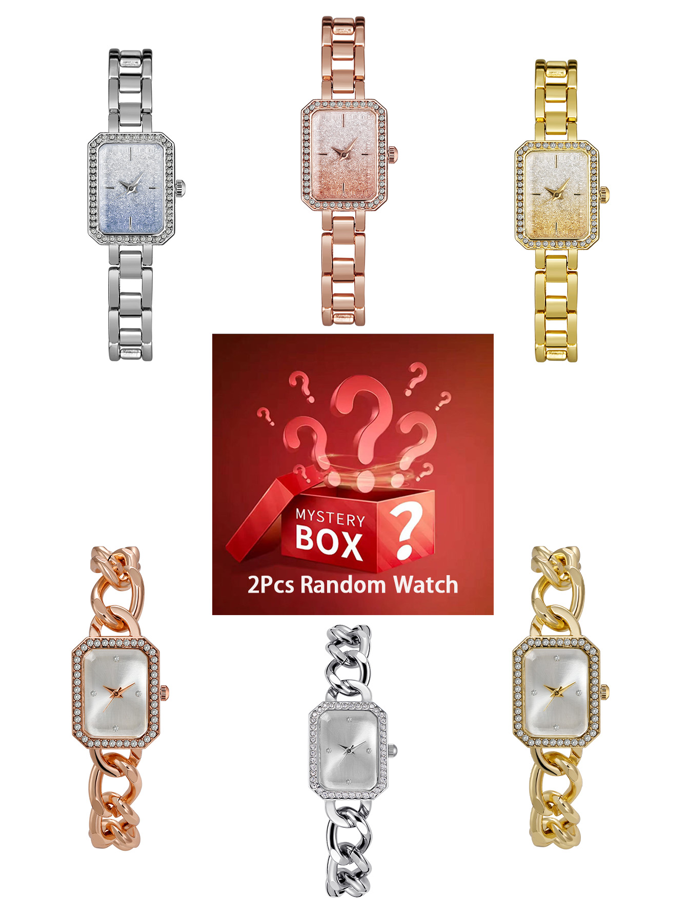 Luxury Watch & Jewellery - 2 pieces women's watches mystery box