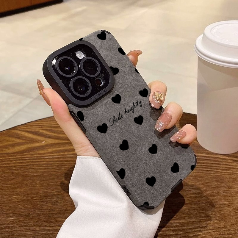 Luxury Watch Case - New Luxury Black Love Heart Phone