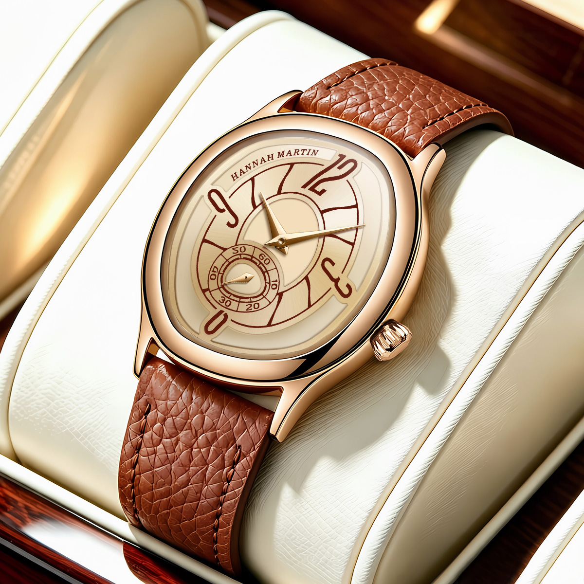 Luxury Watch - HANNAH MARTIN Watch Fashion Leather 40mm