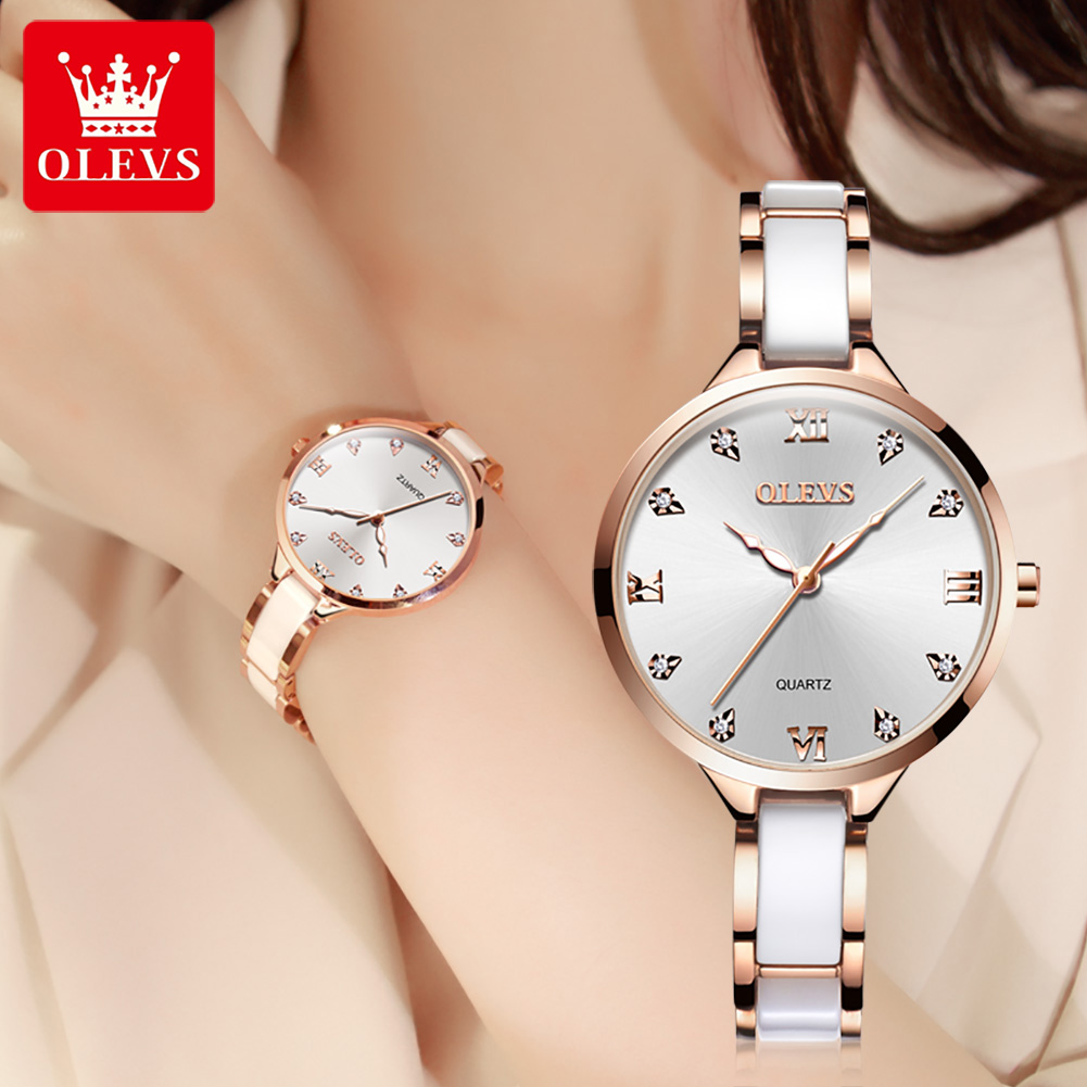 Luxury Watch In Japan - OLEVS Ceramic Dress Women Watch Luxury