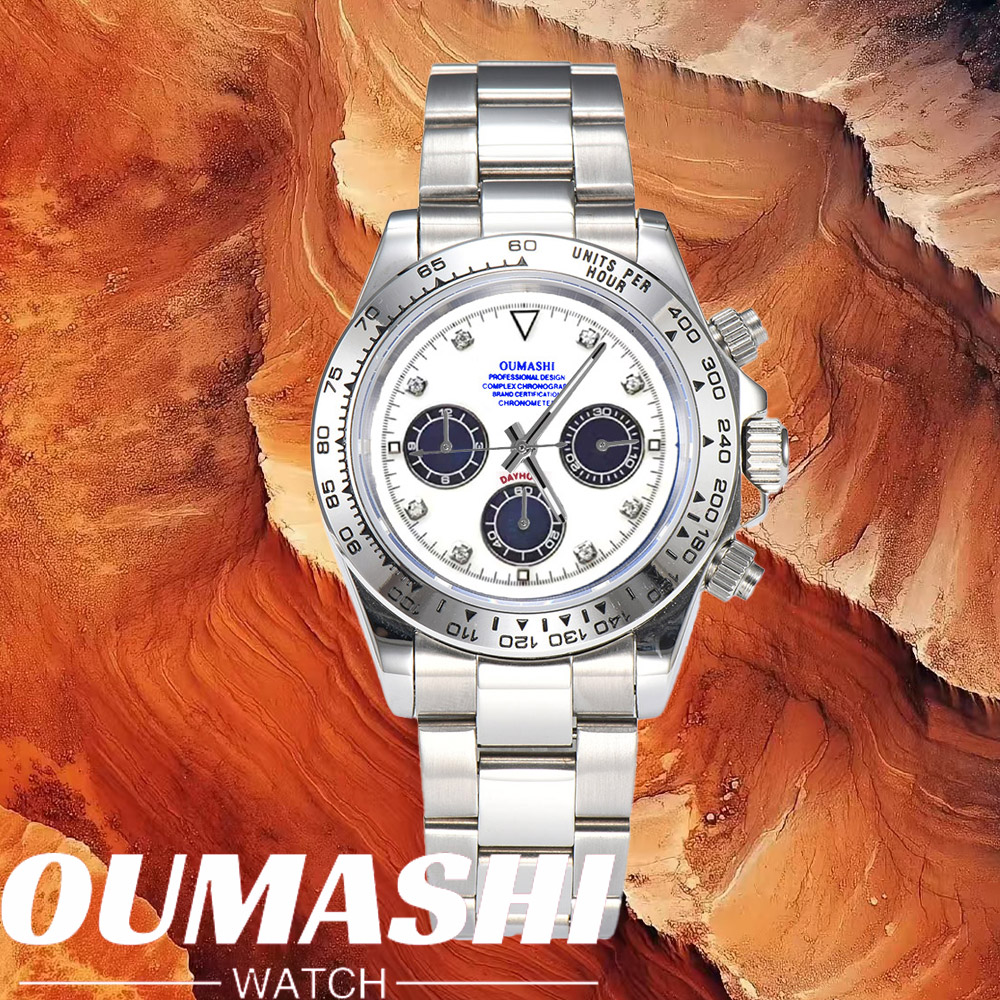 Luxury Watch With Leather Strap - Luxury VK63 Watches Sapphire Glass 316L
