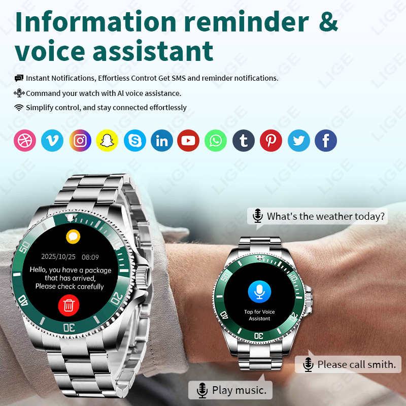 LIGE New Smart Watch Men Bluet - Luxury Watch In The World review and price