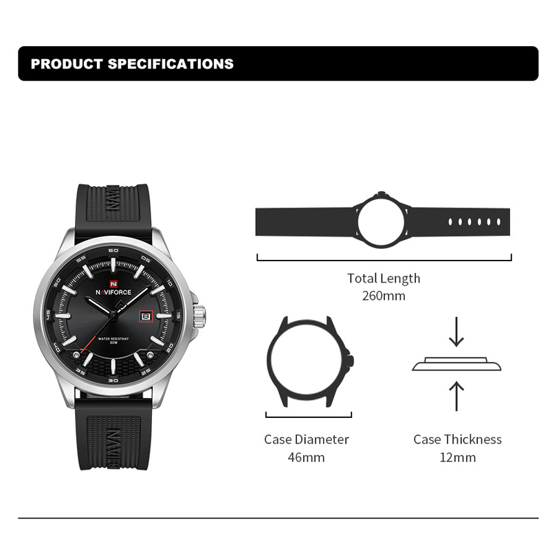 NAVIFORCE Luxury Men's Watch 3 - Field Watch Military review and price