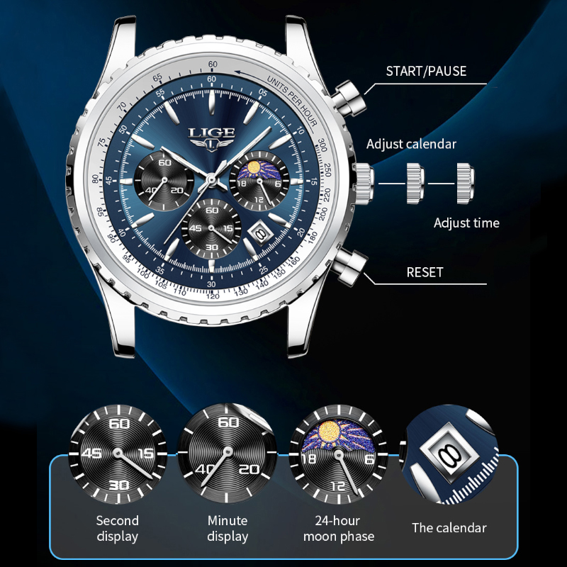 LIGE Brand Luxury Quartz Man W - Luxury Watch Investment review and price