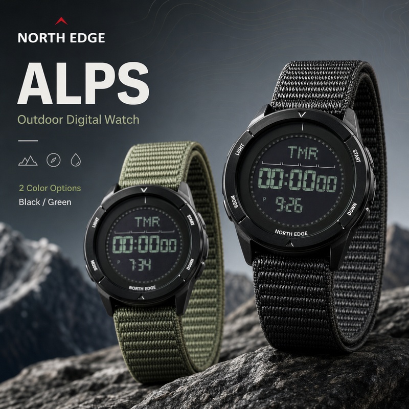 NEW NORTH EDGE Men's Digital S - Field Watch Military review and price