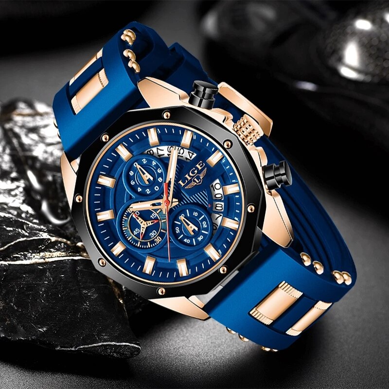 LIGE Fashion Men Watches Top B - Luxury Watch Investment review and price