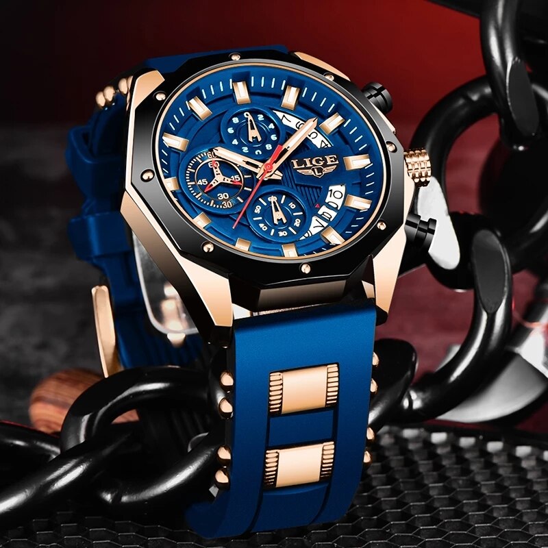LIGE Fashion Men Watches Top B - Luxury Watch Investment review and price