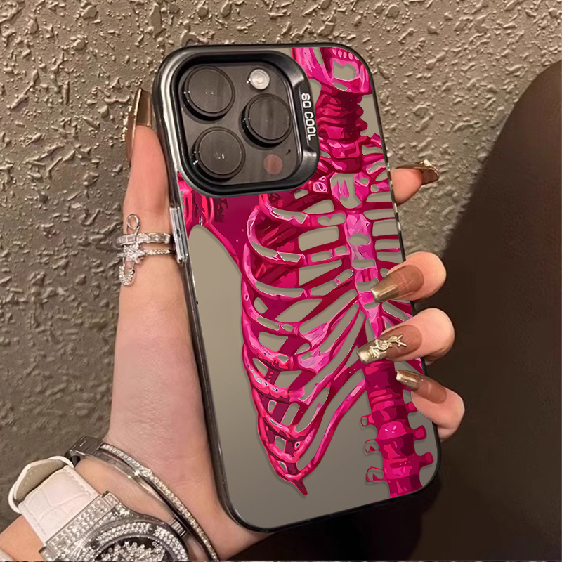 Luxury Pink Green Skull Phone  - Luxury Watch Case review and price