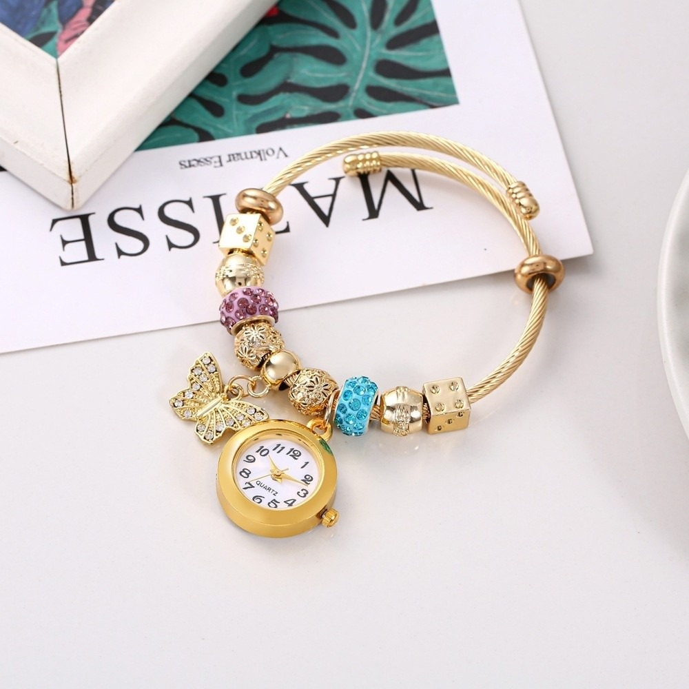 Trendy Adjustable Women's Brac - Luxury Watch With Leather Strap review and price