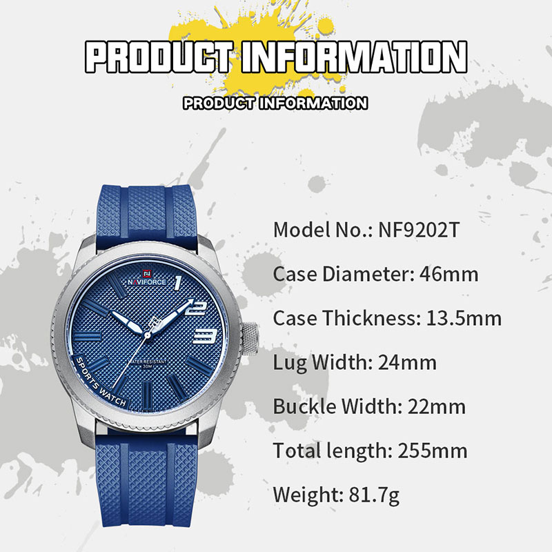 NAVIFORCE Silicone Band Sport  - Field Watch Military review and price