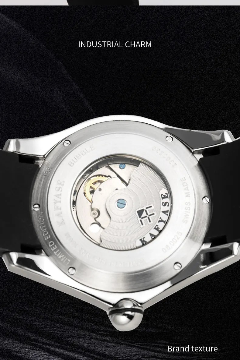 KAFYASE Men Automatic Watch 46 - Luxury Watch With Rubber Strap review and price