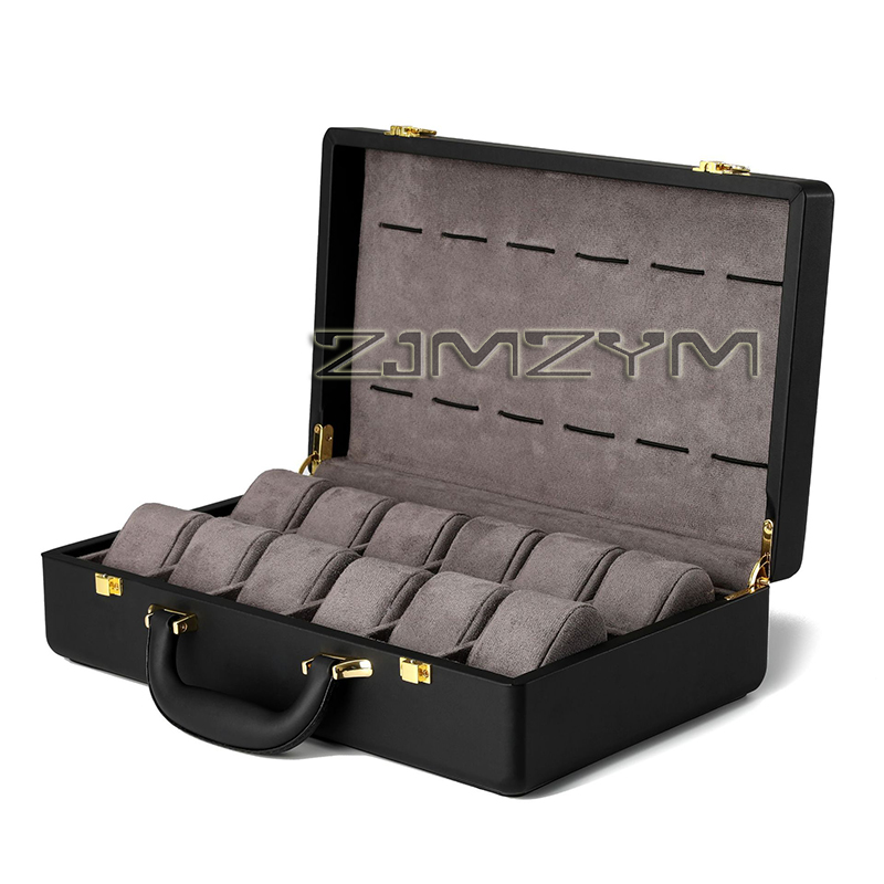 12 Slots Watch Box Mens Watche - Luxury Watch Case review and price
